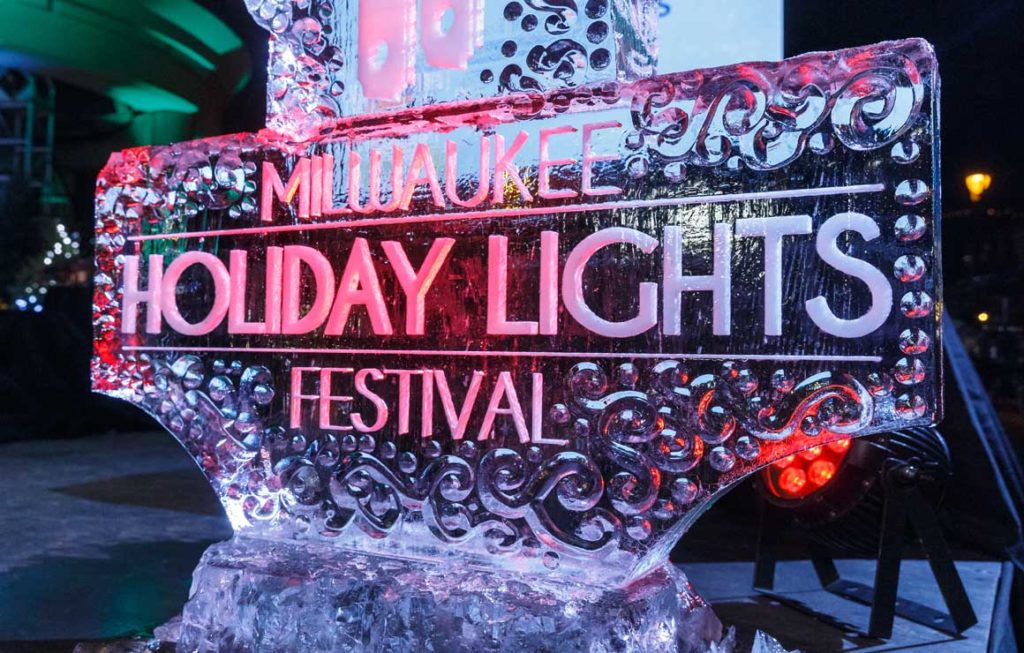 Milwaukee Holiday of Lights Festival ice sculpture